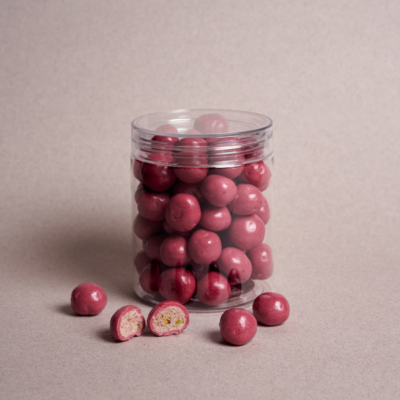 Raspberry Pistachio Cookie Dragees