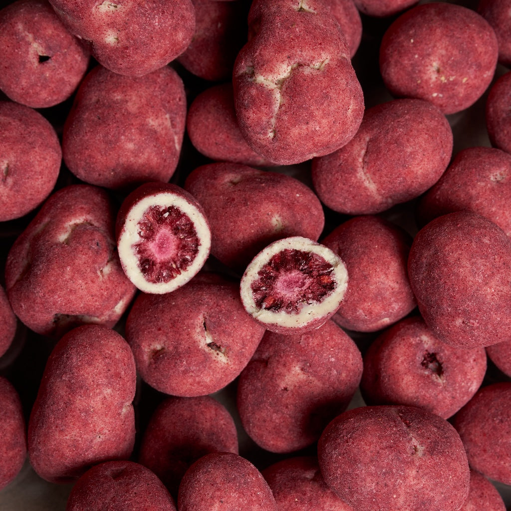 White Chocolate Blackberry Dragees
