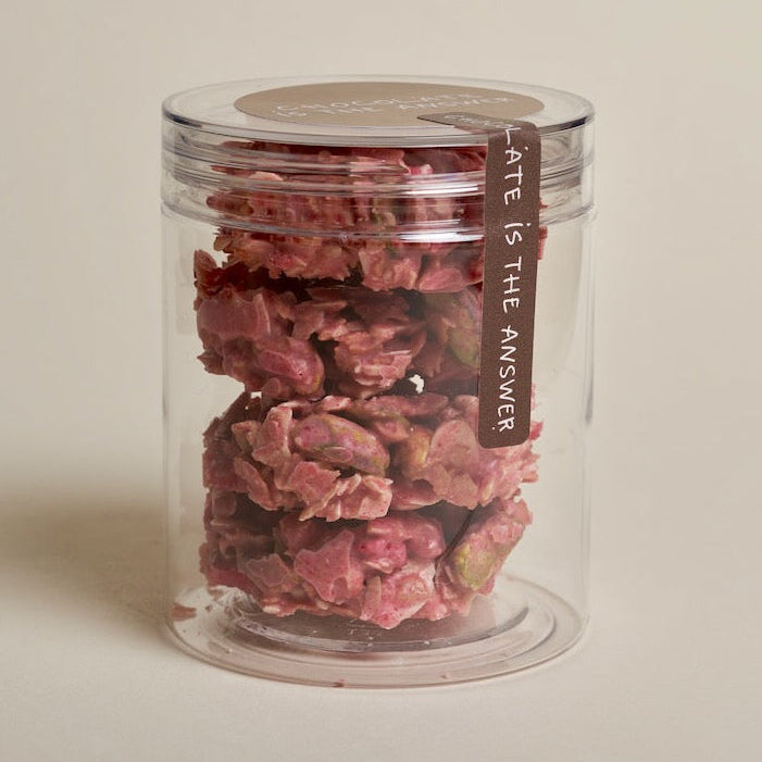 Raspberry Pistachio White Chocolate Crunch
