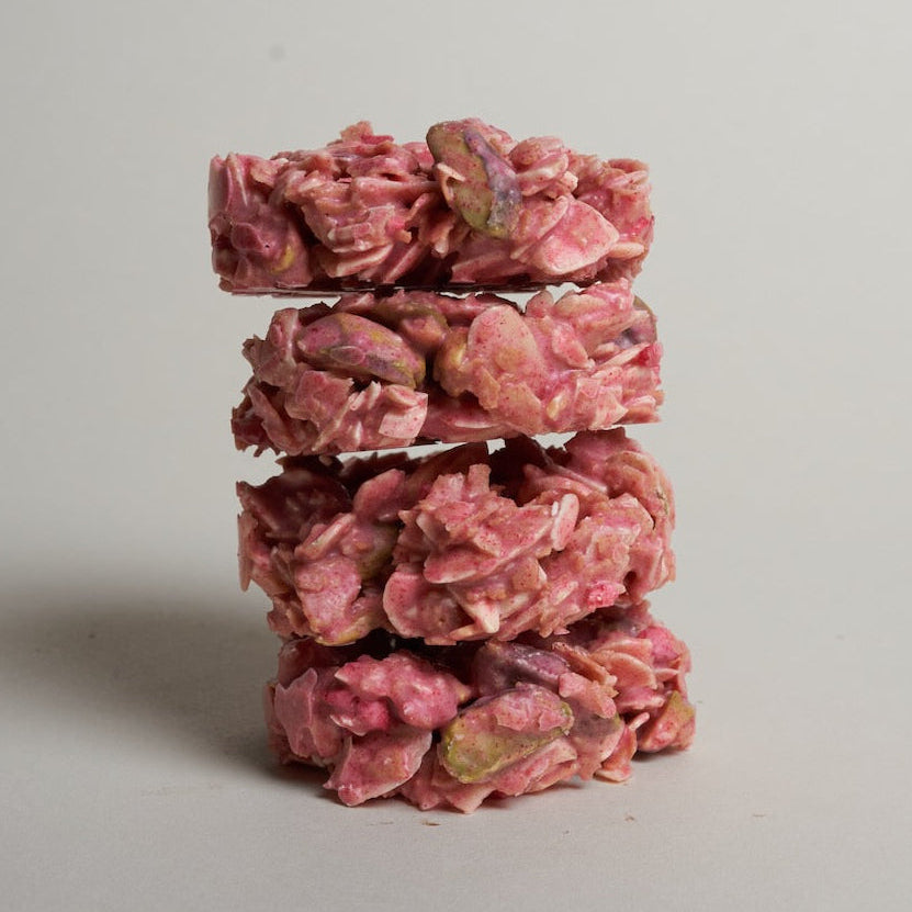 Raspberry Pistachio White Chocolate Crunch