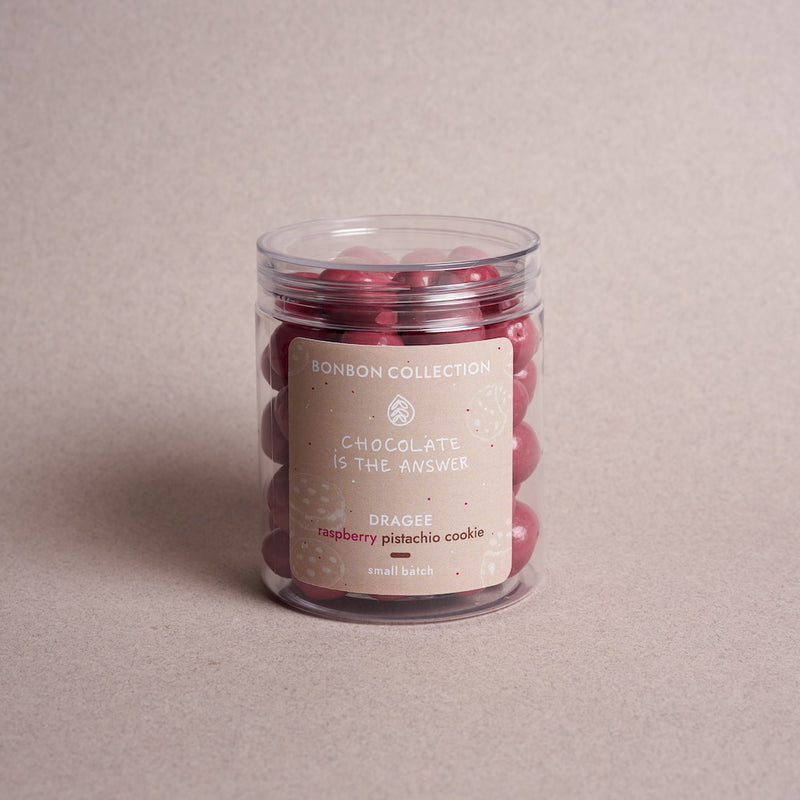 Raspberry Pistachio Cookie Dragees